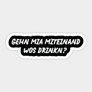 Flirting in Bavarian/German Sticker